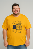 T-SHIRT UOMO TAGLIE FORT GIROCOLLO STAMPA COTONE PURO I MAXFORT ART. B38461
