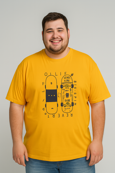 T-SHIRT UOMO TAGLIE FORT GIROCOLLO STAMPA COTONE PURO I MAXFORT ART. B38461