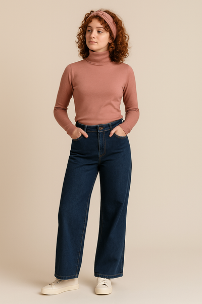 JEANS DONNA FLAVIA COSTANTI PALAZZO ELASTICIZZATI ZIP BOTTONE ART. FC9260