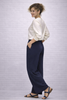 PANTALONE DONNA PERLA PALAZZO ELASTICO TASCHE VISCOSA ART. MARTINA 26106