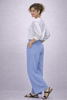 PANTALONI DONNA EMANUELA COSTA PALAZZO TASCHE ELASTICO BOTTONE ZIP ART. 35851