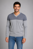 MAGLIONE UOMO MISTO LANA SCOLLO A V MARCA NAVY SAIL ART. 1013020