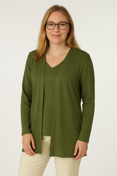 TWINSET DONNACADIGAN ELEGANTE SCOLLO A V MANICA LUNGA  JENNIFER CLOSE ART. 1901