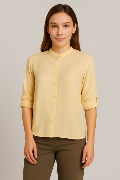 CAMICIA BLUSA DONNA COREANA MANICA LUNGA BOTTONI MYSTREET ART. FLC472C-90