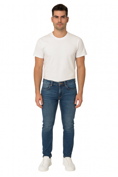 JEANS UOMO ZIP BOTTONE CINQUE TASCHE REGOLARE MARCA LOSAN ART. 311-6653AL