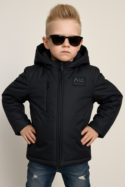 GIACCONE BAMBINO CAPPUCCIO ZIP POLSINI TASCHE MARCA LOSAN ART.225-2006AL