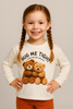 MAGLIA BAMBINA MANICA LUNGA GIROCOLLO ORSO FIORI MARCA LOSAN ART.226-1203AL