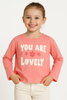 T-SHIRT BAMBINA MANICA LUNGA STAMPA MARCA LOSAN ART. LKGAP0303 24007