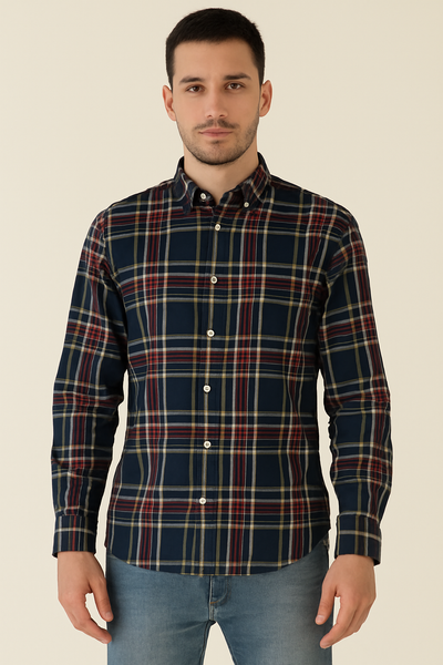 CAMICIA UOMO RAGAZZO FLANELLO TASCHINO MARCA LOSAN ART. LMNAP0102 24058