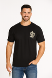 T-SHIRTUOMO COTONE MEZZA MANICA GIROCOLLO STAMPA MARCA 762 DESIGN ART. T271