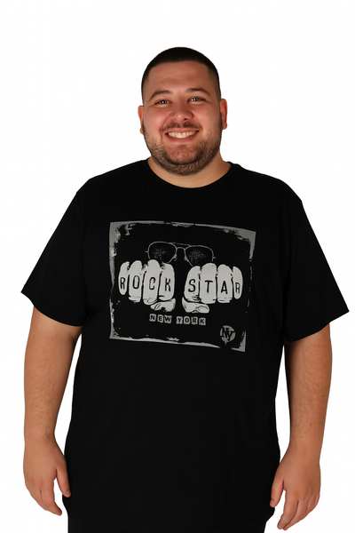 T-SHIRT CONFORMATA COTONE MEZZA MANICA STAMPA MARCA MAXFORT ART.E2050