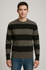 MAGLIONE UOMO GIROCOLLO POLSINI FASCIA RIGATO MARCA LOSAN ART. LMNAP0202_23008