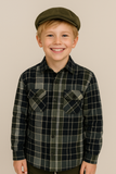 CAMICIA RAGAZZO COTONE BOTTONI TASCHE ARROTONDATA QUADRETTATA MARCA LOSAN ART.  LJBAP0102_23005