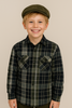 CAMICIA RAGAZZO COTONE BOTTONI TASCHE ARROTONDATA QUADRETTATA MARCA LOSAN ART.  LJBAP0102_23005