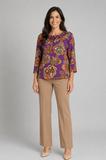 CASACCA BLUSA CAMICIA DONNA RAGAZZA ELEGANTE SCOLLO TONDO ROUCHES FANTASIA ART.13196