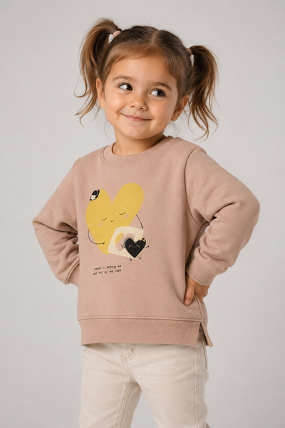 FELPA BAMBINA  ZIPPY FELPATA GIROCOLLO STAMPA COTONE ART. ZBGAP0202-26031