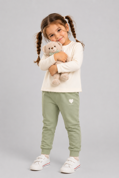 PANTALONE BIMBA ZIPPY FELPATO ELASTICO REGOLABILE POLSINI ART. ZBGAP0401-26029