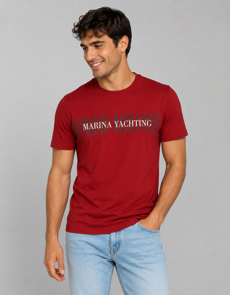 T-SHIRT UOMO MARINA YACHTING MANICA CORTA GIROCOLLO STAMPA COTONE ART. 251Y04005
