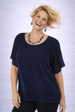 CASACCA DONNA ELISA CASTELLI CONFORMATA ELEGANTE GIROCOLLO MANICA SCESA SPACCHETTI ART.140013