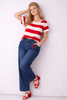 JEANS DONNA EMANUELA COSTA ZIP BOTTONE TASCHE PASSANTI LARGO ART.EC6858