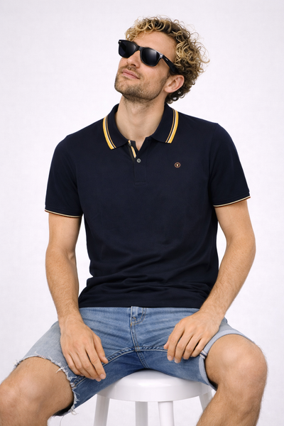 POLO UOMO P.CLUB MANICA CORTA PIQUE SPACCHI COTONE ART. P226098