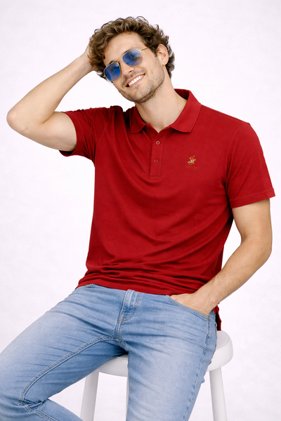 POLO UOMO BEVERLY HILLS POLO CLUB MANICA CORTA PIQUE COTONE ART.P450124