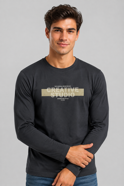 T-SHIRT UOMO LOSAN MANICA LUNGA GIROCOLLO STAMPA COTONE ART. L26WH0107