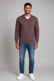 MAGLIONE UOMO MISTO LANA VISCOSA SCOLLO A V MARCA RE DEL MARE ART. 227331