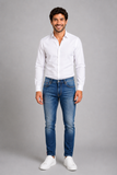 JEANS UOMO ELASTICIZATO REGULAR FIT BOTTONI MARCA X-CAPE ART. TELO