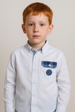CAMICIA RAGAZZO MANICA LUNGA TASCHINO BOTTONI MARCA MIX'N MATCH ART. 70117 R