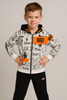 TUTA BAMBINO COTONE ZIP CAPPUCCIO TASCHE POLSINI COULISSE MARCA BM ART.AY2582