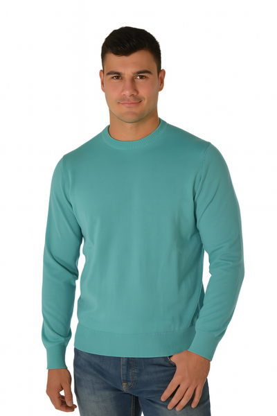 MAGLIONE COTONE  PURO COMODO GIROCOLLO LEGGERO UOMO HENRY BARROWS ART MU0333