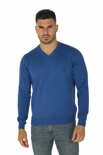 MAGLIONE UOMO RAGAZZO SCOLLO V MARCA BASILE ART. BE0069