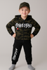 TUTA BAMBINO ZIP COULISSE TASCHE POLSINI CAMOUFLAGE STAMPA MARCA BM ART.AY6128