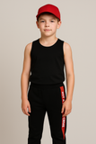 PANTALONE BAMBiNO COULISSE POLSINI TASCHE SCRITTA MARCA BM ART.AY6095