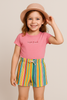 SHORT RIGHE CUORE GLITTERATO APPLICATO FIOCCO SPACCHETTO MARCA LOSAN ART.2166023AL