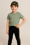 LEGGING BAMBINA COTONE ELASTICIZZATO FELPATO CAMOUFLAGE MARCA ROSSOPORPORA ART.RK254F