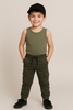 PANTALONE BAMBINO CARGO TASCHE POLSINI VITA REGOLABILE MARCA LOSAN ART.1256035AL