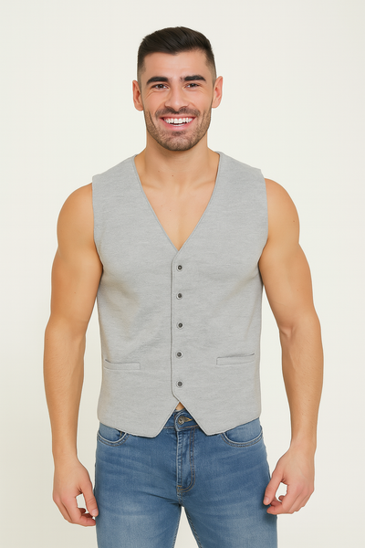 GILET UOMO RAGAZZO MISTO LANA BOTTONI TASCHINI MARCA SPORTING MARE ART. 2500/161BT