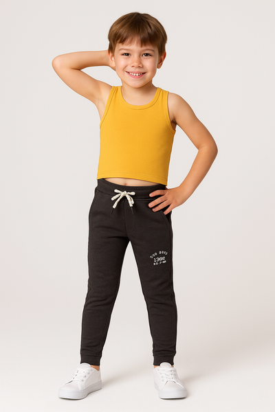 PANTALONE BAMBINO TUTA FELPATO POLSINI TASCHE COULISSE MARCA LOSAN ART.1256016AL