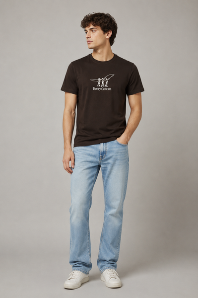 T-SHIRT UOMO HENRY COTTON S MANICA CORTA PARICOLLO STAMPA COTONE ART. TS616036
