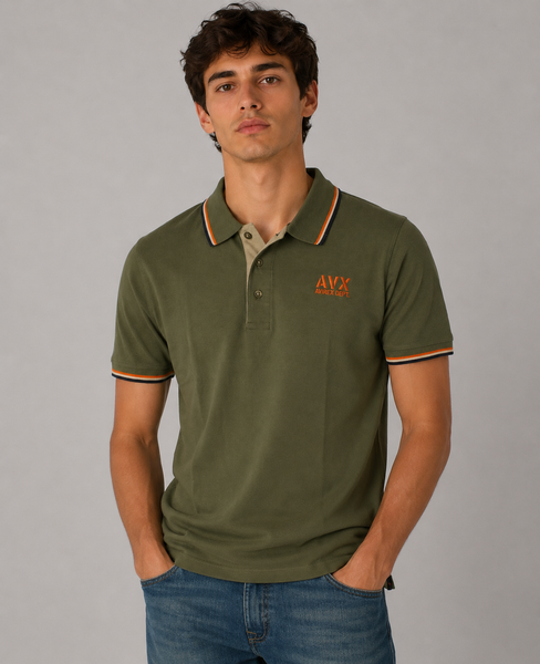 POLO UOMO AVIREX MANICA CORTA PIQUET COTONE ART. AX0633