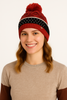BERRETTO DONNA MORBIDO CALDO POM POM BRILLANTINI LAVORATOMARCA BRUGI ART.Z92K6435