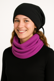 SCALDACOLLO BERRETTO SCIARPA DONNA CALDO PILE PROFILO SPORT MARCA BRUGI ART.Z32T