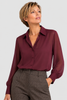 CAMICIA DONNA GRIFFAI MANICA LUNGA A SBUFFO BOTTONI GEORGETTE ART. DGF7584
