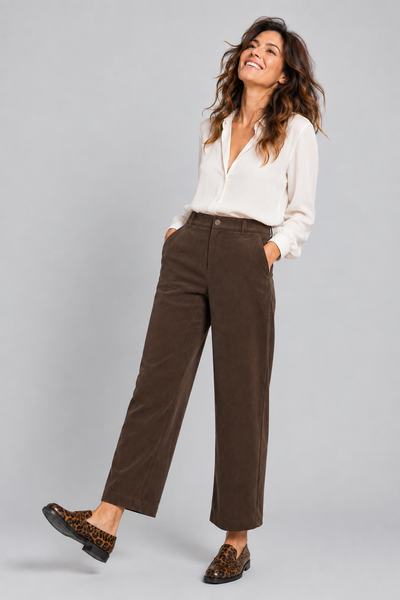 PANTALONE DONNA GRIFFAI CAPRI VELLUTO TASCHE ZIP BOTTONE ART. DGF7484