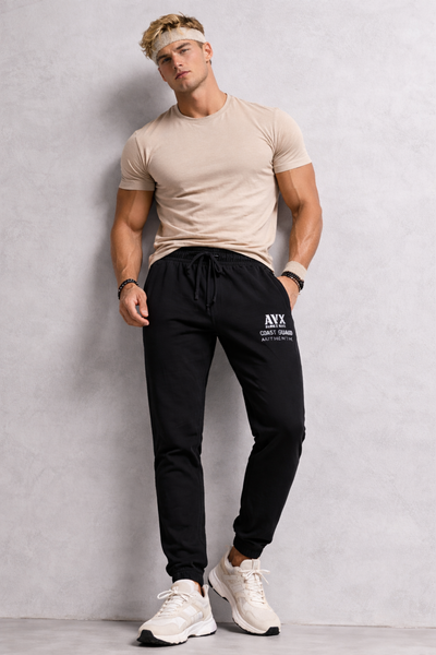 PANTALONE TUTA UOMO AVIREX JERSEY COTONE ELASTICO COULISSE  TASCHE LOGOART. AX0638