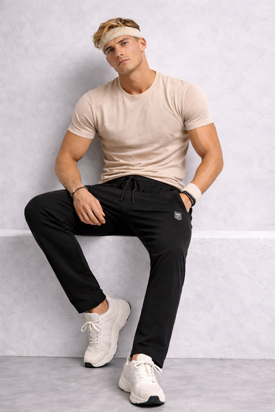 PANTALONE TUTA UOMO HENRY BARROWS ELASTICO COULISSE TASCHE JERSEY COTONE ART. PLA271