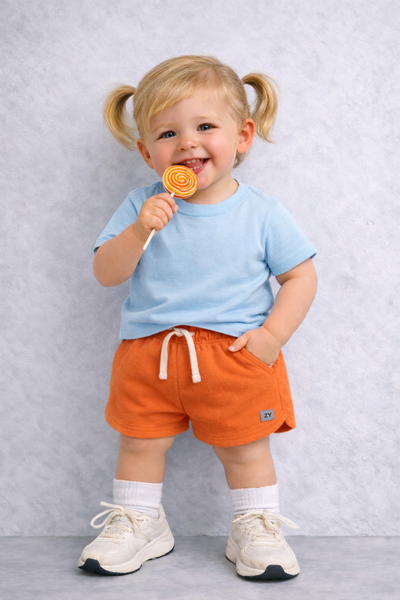 SHORTS BMBINA ZIPPY 2 PEZZI FELPA GARZATA ELASTICO COULISSE ART. ZBGAO0402-26010