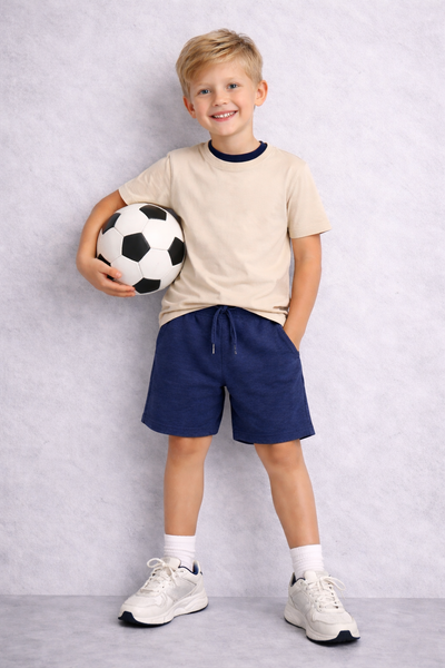 BERMUDA RAGAZZO ZIPPY FELPA GARZATA TASCHE ELASTICO COULISSE ART. ZKBAP0402-26027